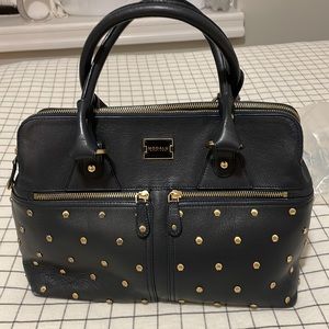 Modalu England “Pippa” handbag - navy with seashell detail